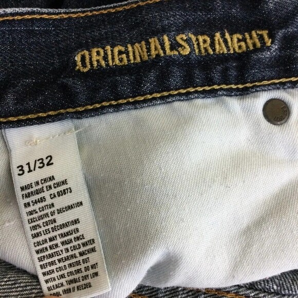 American Eagle Outfitters Men Original Straight Dark Wash Blue Denim Jeans 31/32 - Picture 7 of 9